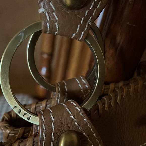 ❤️Final Sale”NWT Cognac RAFE Leather & sweater Lamb bag with dust bag included.. - Picture 5 of 9